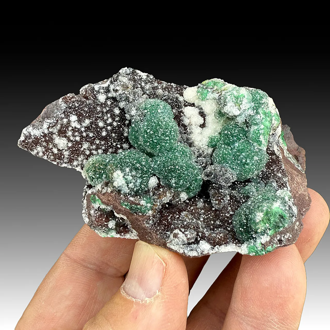 Malachite with Quartz - image 1