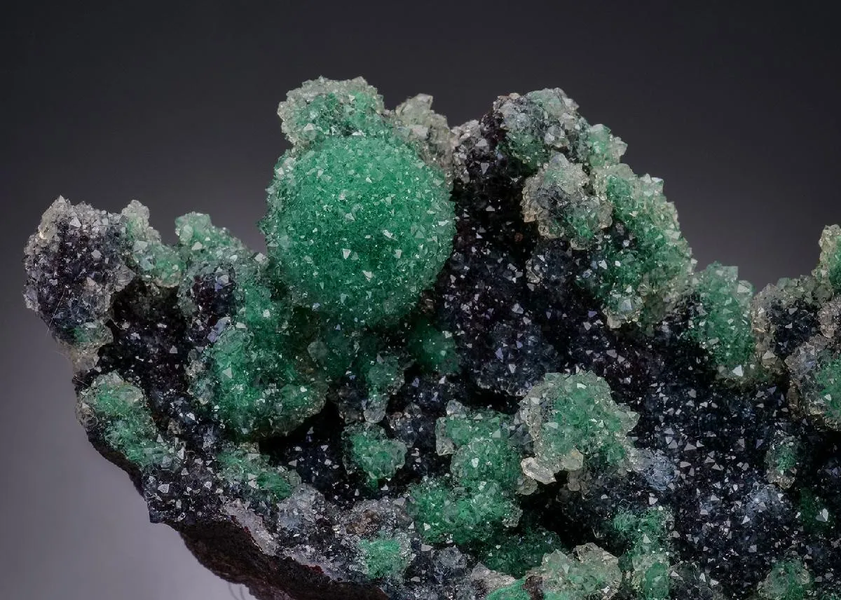 Malachite with Quartz - image 1