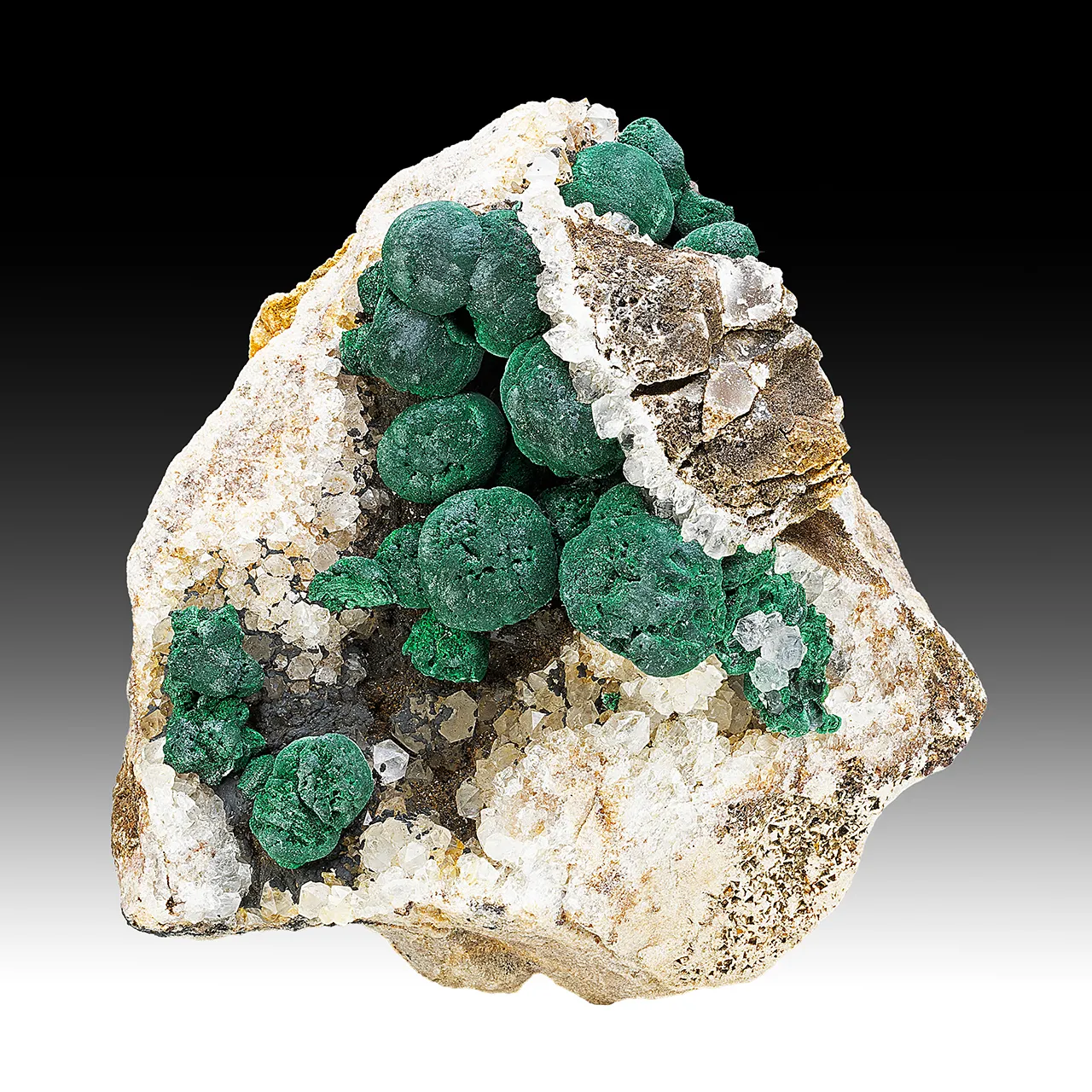 Malachite with Quartz - image 1