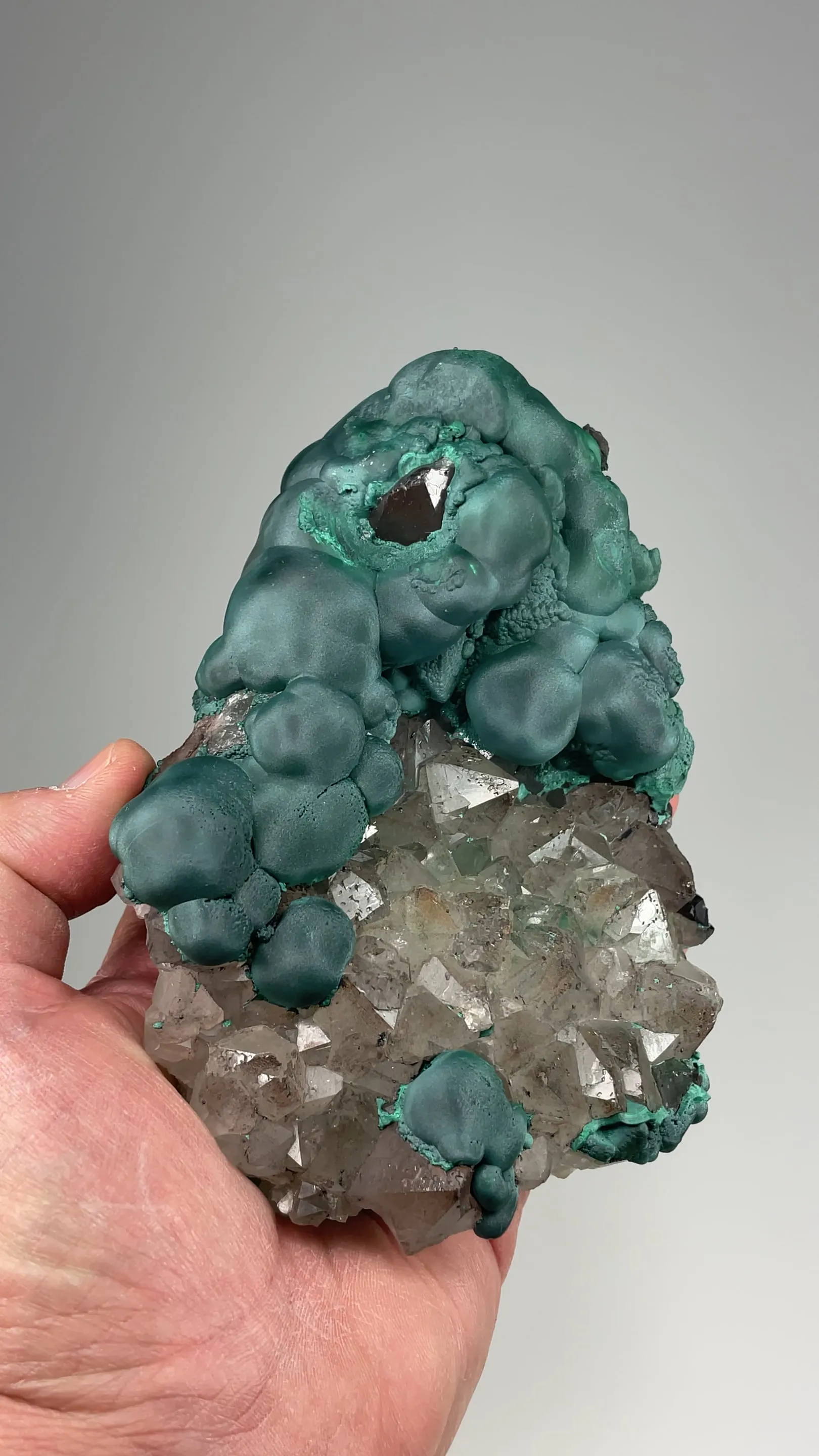 Malachite with Quartz - image 2