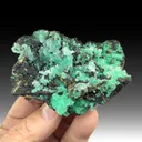 Malachite with Quartz, Calcite - image 1
