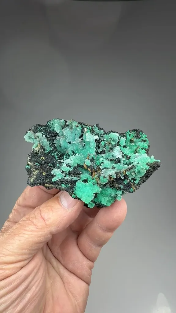 Malachite with Quartz, Calcite - image 2