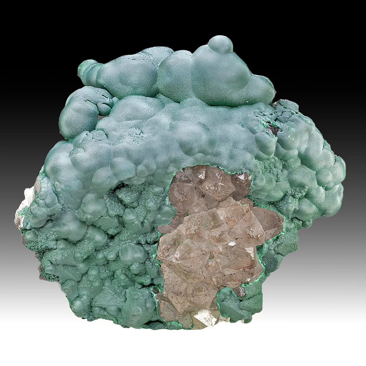 Malachite with Quartz - image 1
