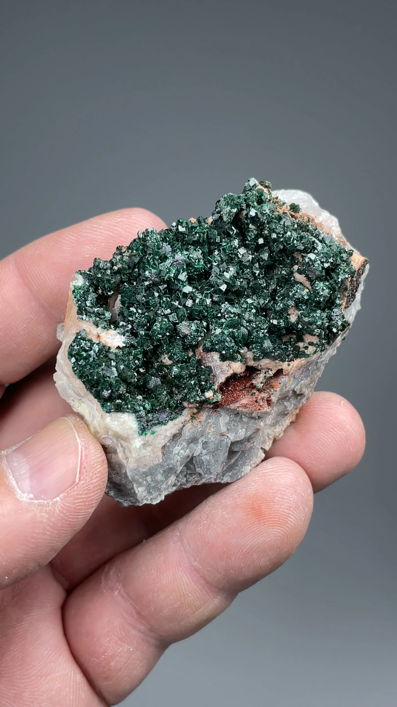 Malachite with Quartz - image 2