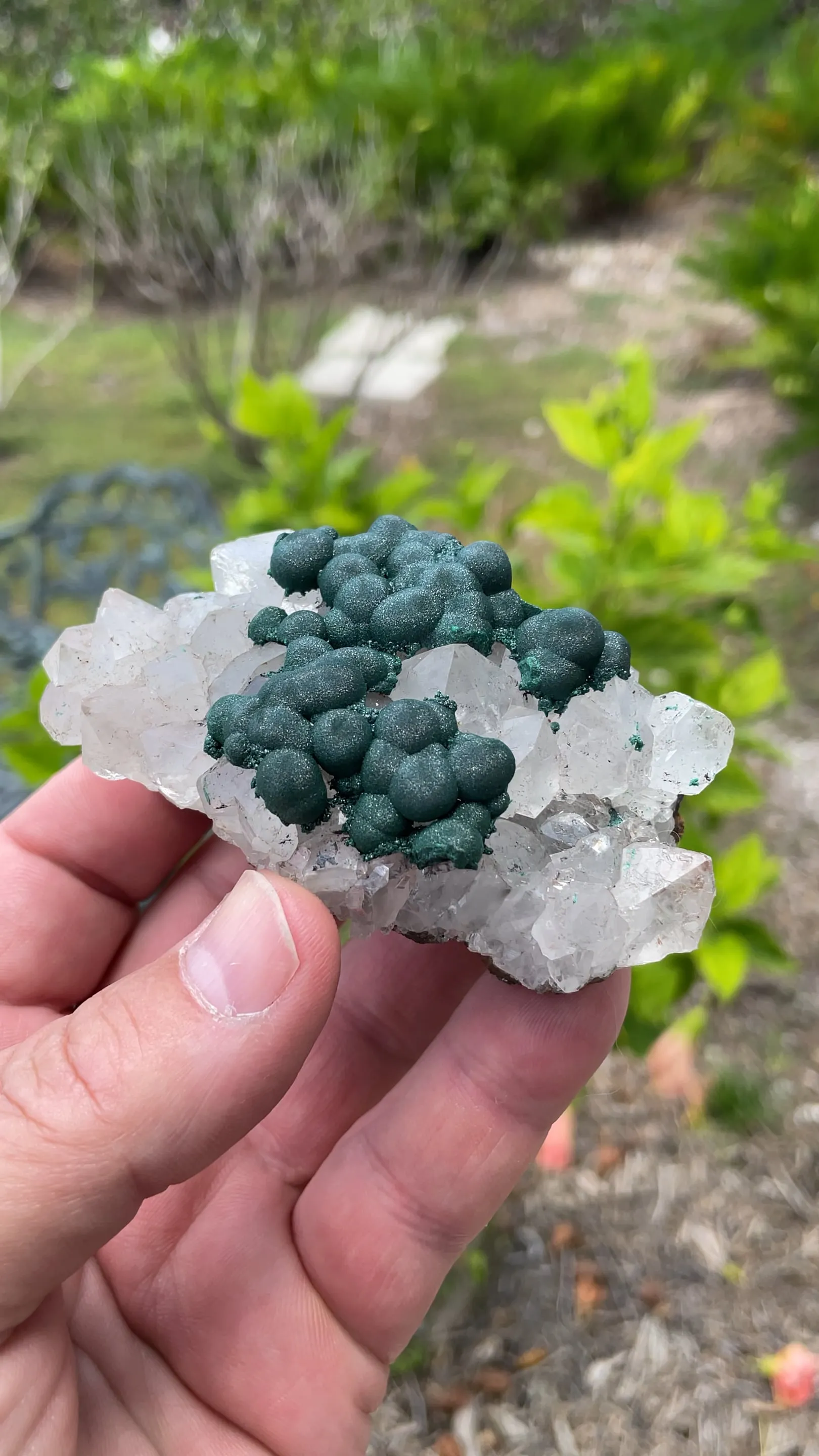 Malachite with Quartz - image 2