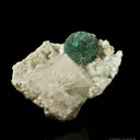 Malachite With Quartz on Selenite - image 4