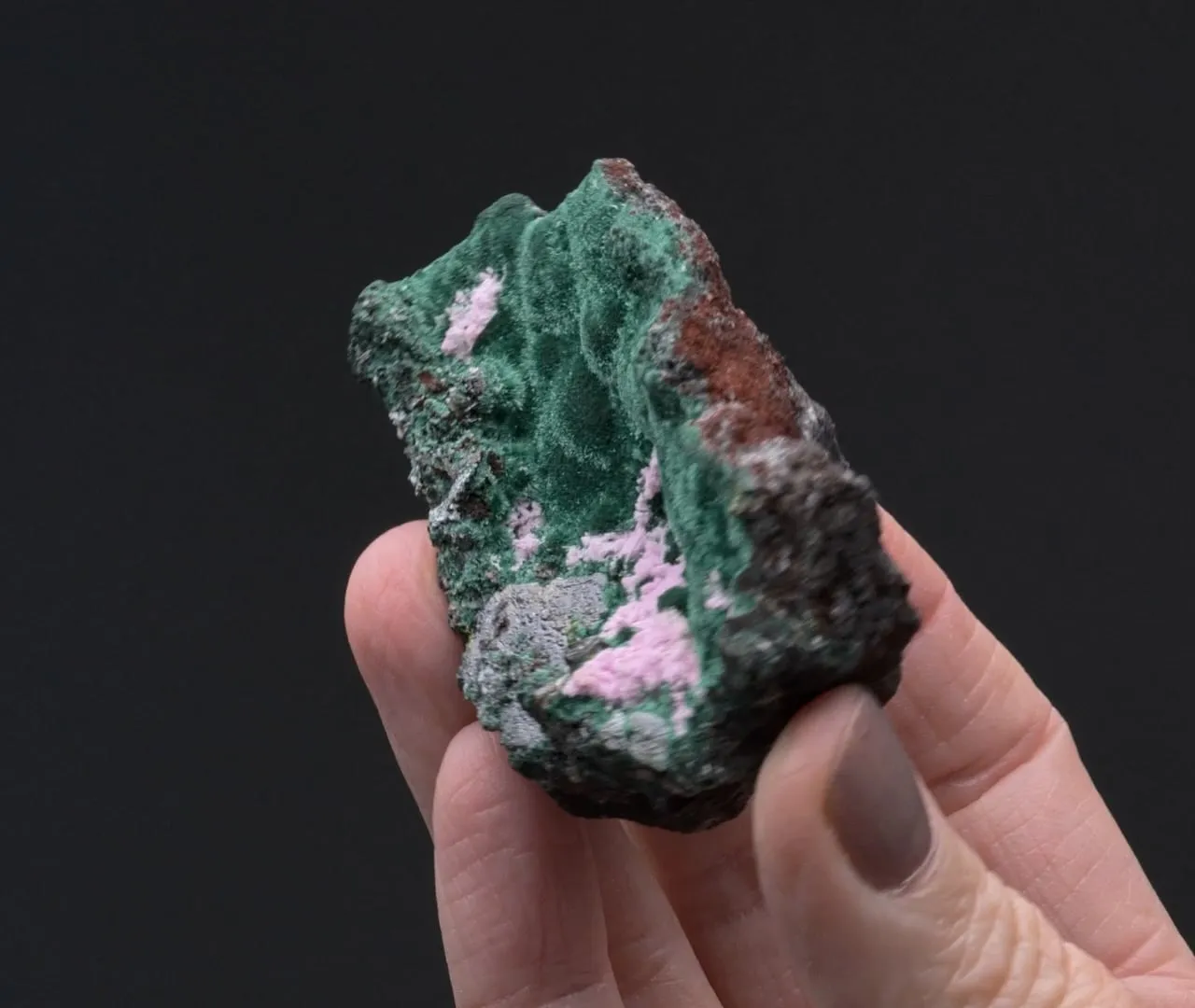 Malachite with Wulfenite and Cobaltoan Dolomite - image 2