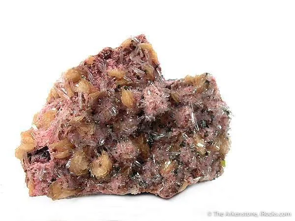 Manganaxinite on Rhodonite - image 1
