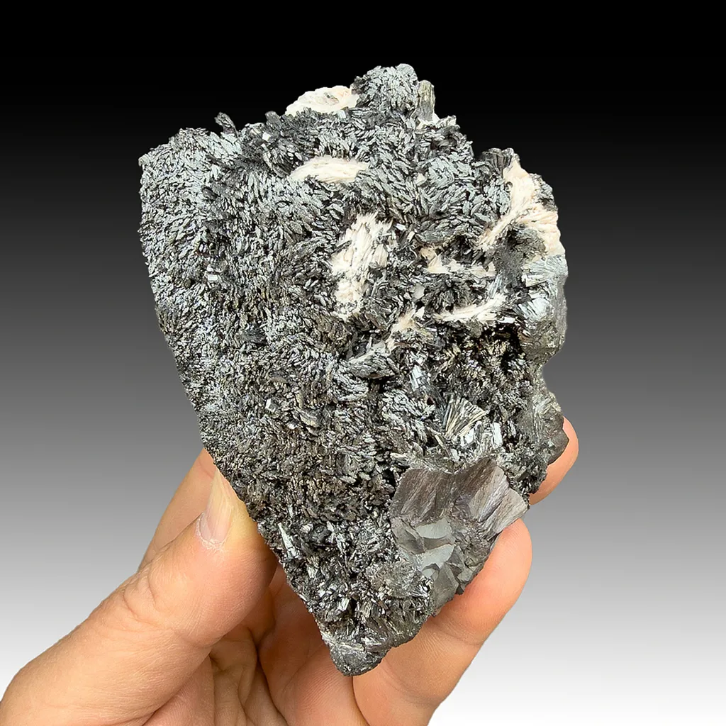 Manganite with Barite, Goethite image