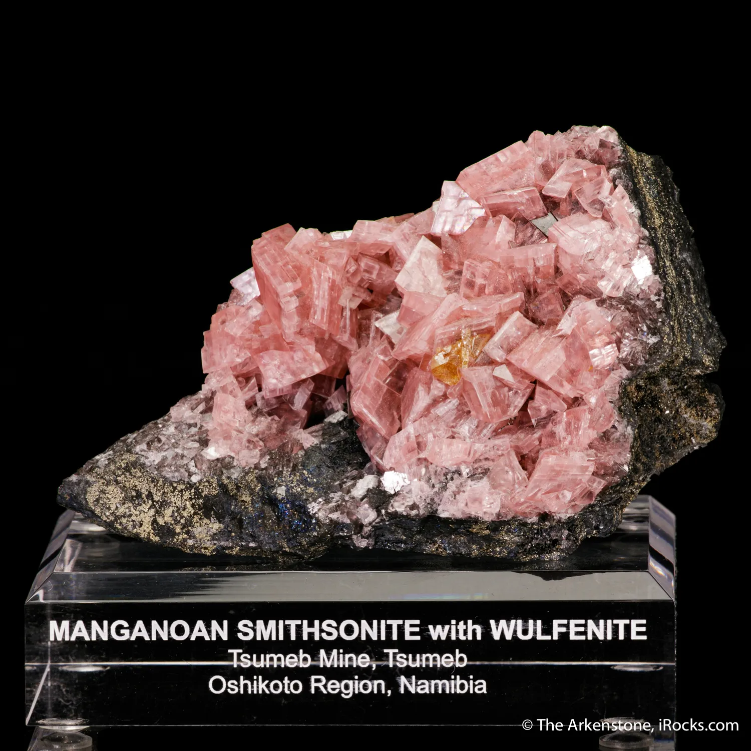 Manganoan Smithsonite with Wulfenite - image 3