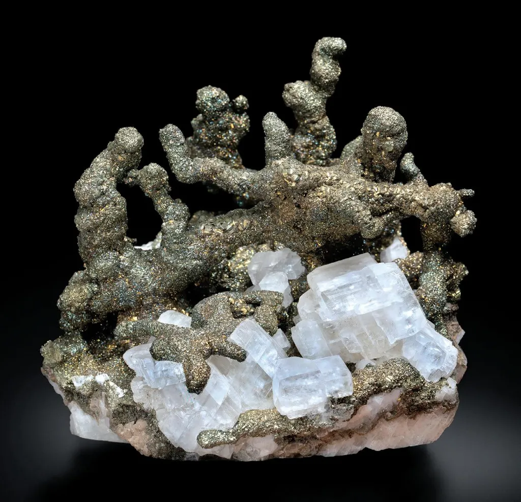 Marcasite, Calcite image