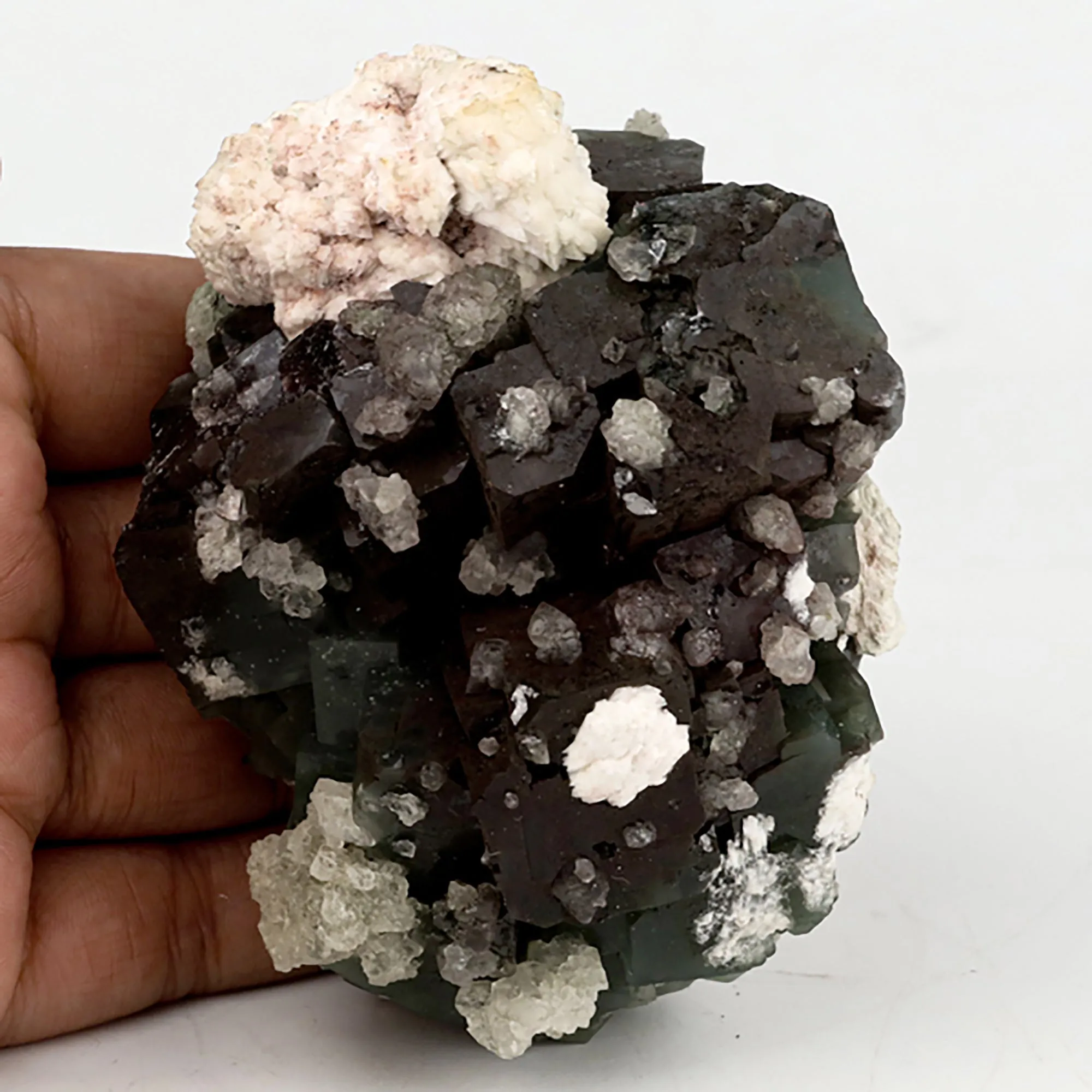 Marshy Apophyllite with Heulandite Natural Mineral Specimen - image 5