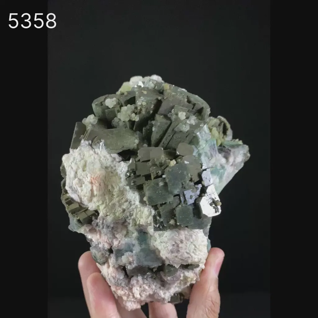 Marshy Apophyllite with Heulandite Natural Mineral Specimen - image 6