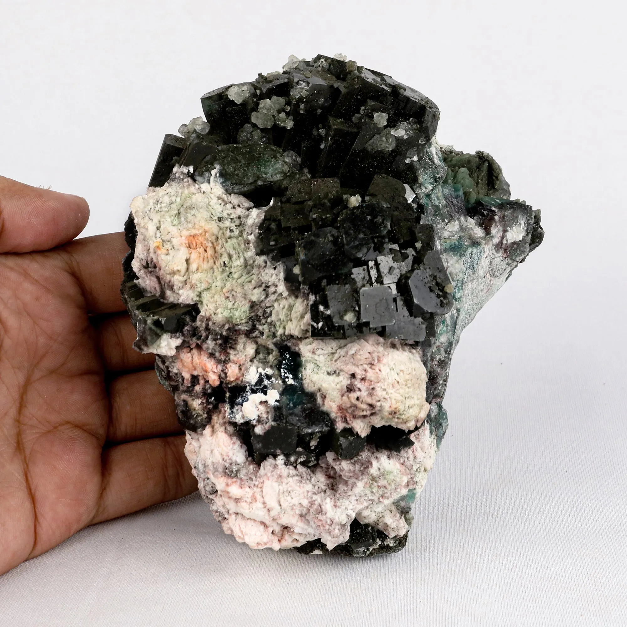 Marshy Apophyllite with Heulandite Natural Mineral Specimen - image 5