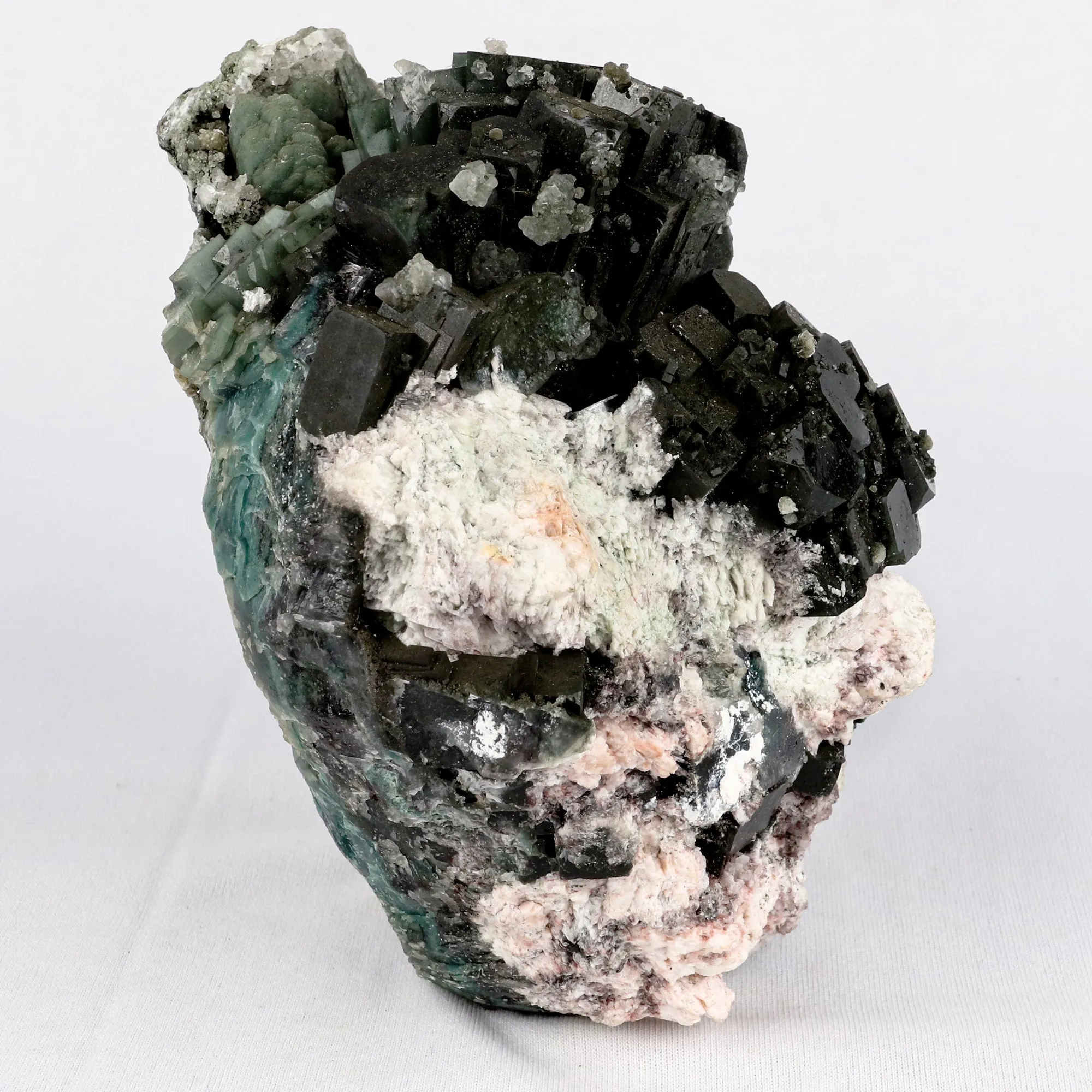 Marshy Apophyllite with Heulandite Natural Mineral Specimen - image 3