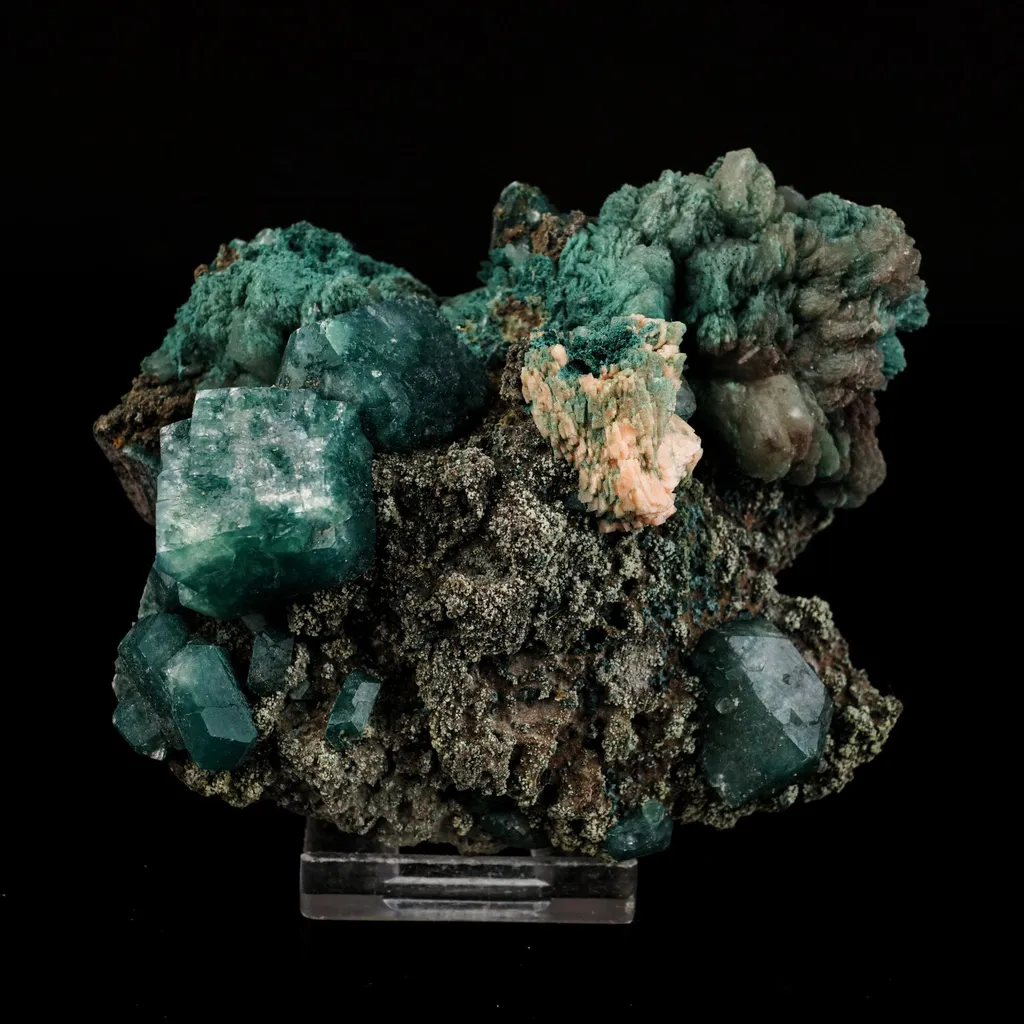 Marshy Apophyllite with Stilbite  Natural Mineral Specimen image