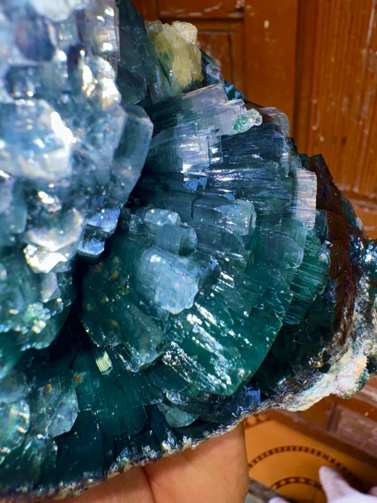 Marshy Disco Apophyllite Flower, Both Side Minerals Specimen, Front and back. From India - image 6