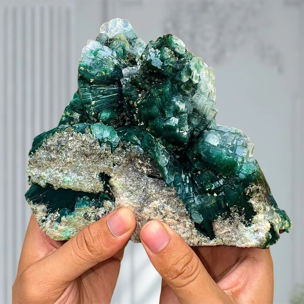 Marshy Disco Apophyllite Flower, Both Side Minerals Specimen, Front and back. From India - image 10