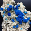 Massive Electric Blue Cavansite on Heulandite – Rare Indian Zeolite Collector Specimen (7 Inch, 4.5 LB) DK93 - image 2