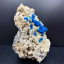 Massive Electric Blue Cavansite on Heulandite – Rare Indian Zeolite Collector Specimen (7 Inch, 4.5 LB) DK93 - image 3