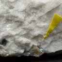 Matioliite (type locality) with Crandallite and Gormanite on Albite - image 4