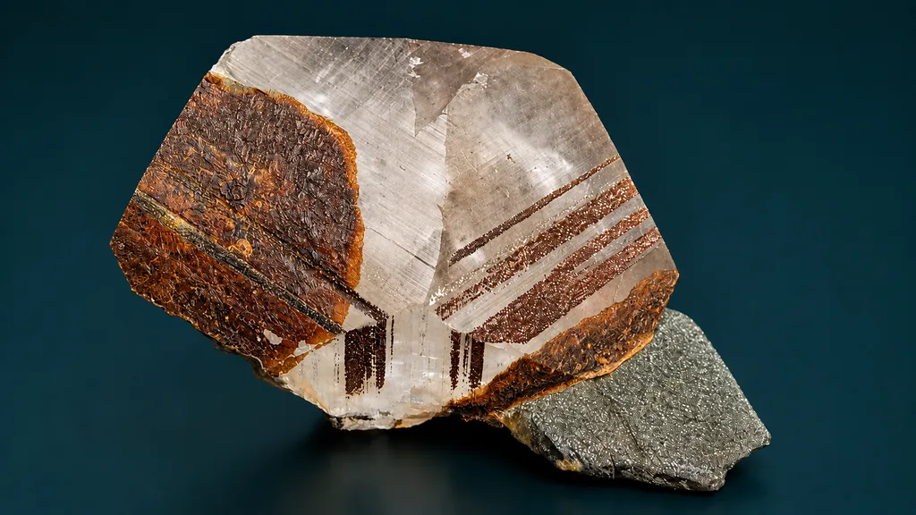 Mercedes Calcite with Chalcopyrite from China, Daye Mine image
