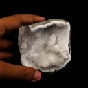 Mesolite Inside MM Quartz Geode Natural Mineral Specimen - image 4