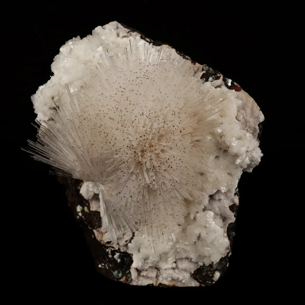 Mesolite on Heulandite Free Standing Natural Mineral Specimen image