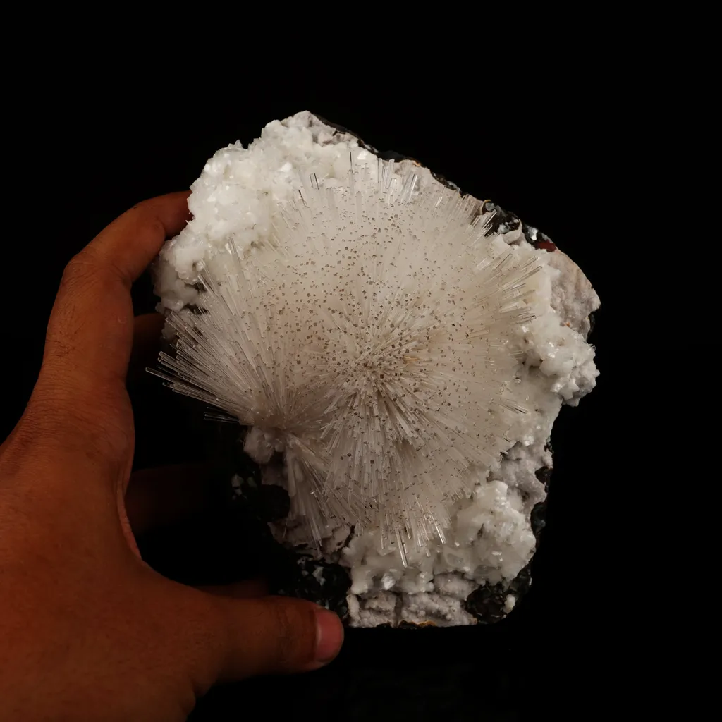Mesolite on Heulandite Free Standing Natural Mineral Specimen - image 5