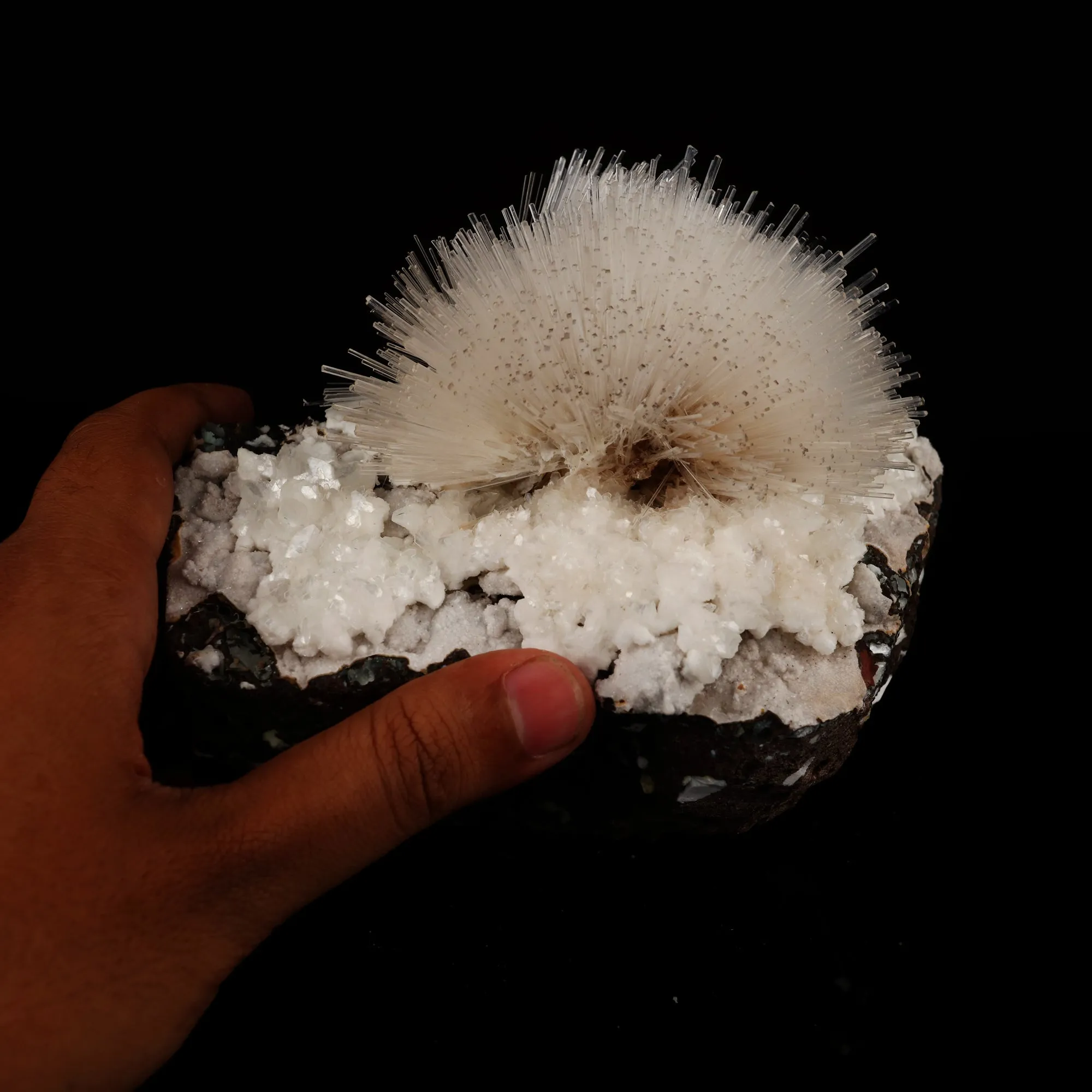 Mesolite on Heulandite Free Standing Natural Mineral Specimen - image 9
