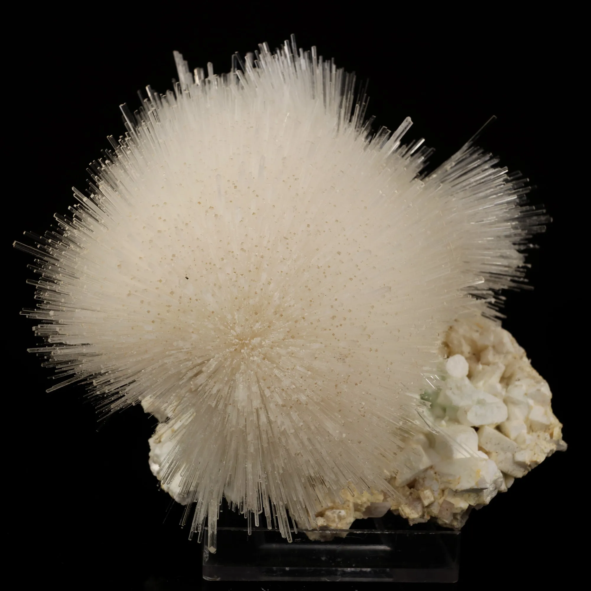 Mesolite on Heulandite Natural Mineral Specimen - image 6