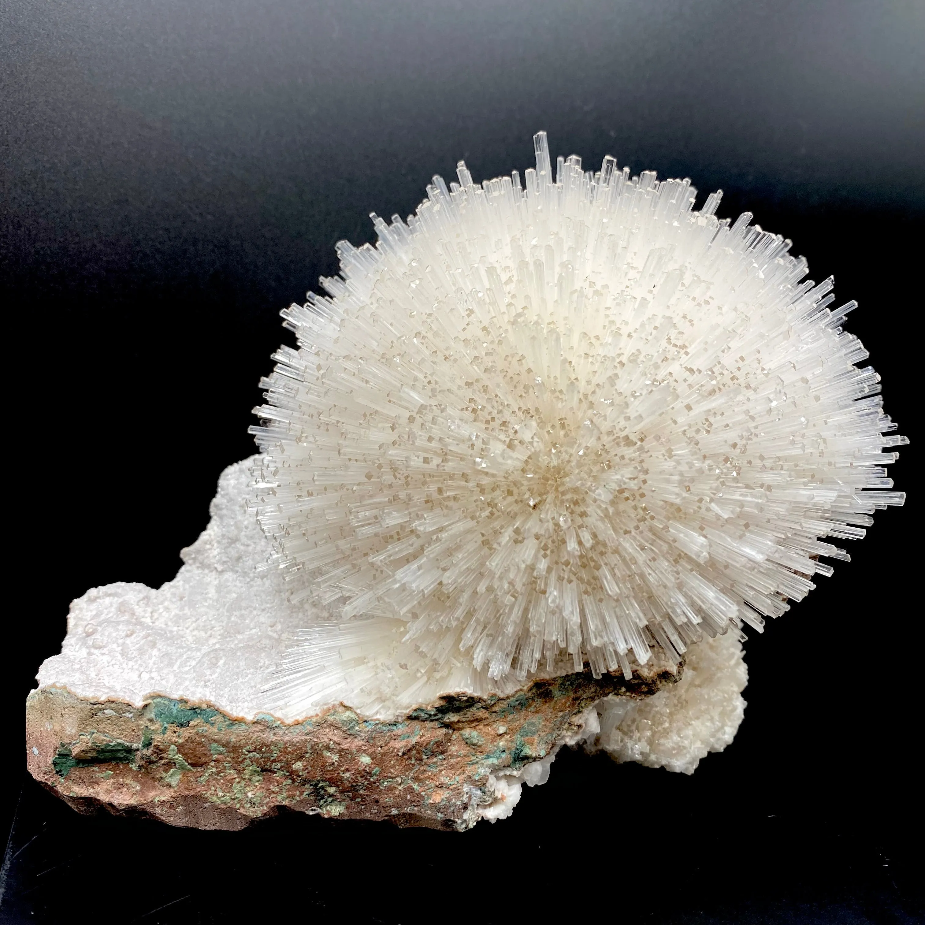 Mesolite on Mordenite Natural Mineral Specimen – Rare White Zeolite Spray from India - image 5