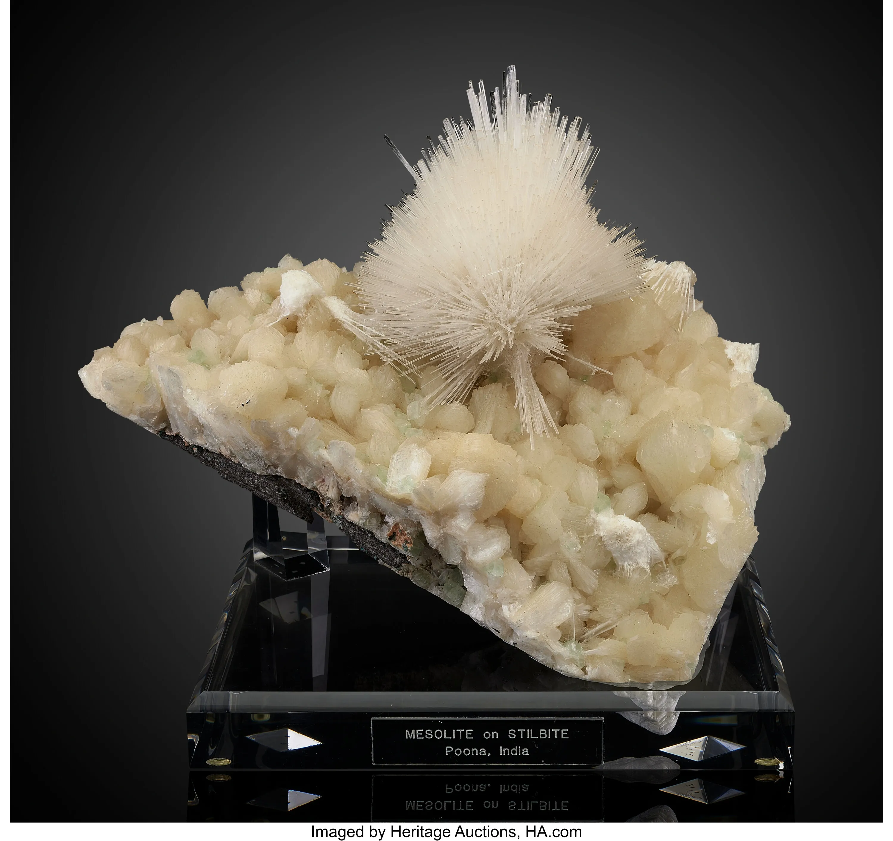 Mesolite on Stilbite - image 1