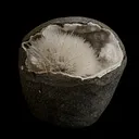 Mesolite Sphere Sprays Inside MM Quartz Geode Natural Mineral Specimen - image 3