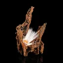 Mesolite spray with Sparkling Brown Chalcedony Natural Mineral Specimen - image 3