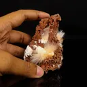 Mesolite spray with Sparkling Brown Chalcedony Natural Mineral Specimen - image 5