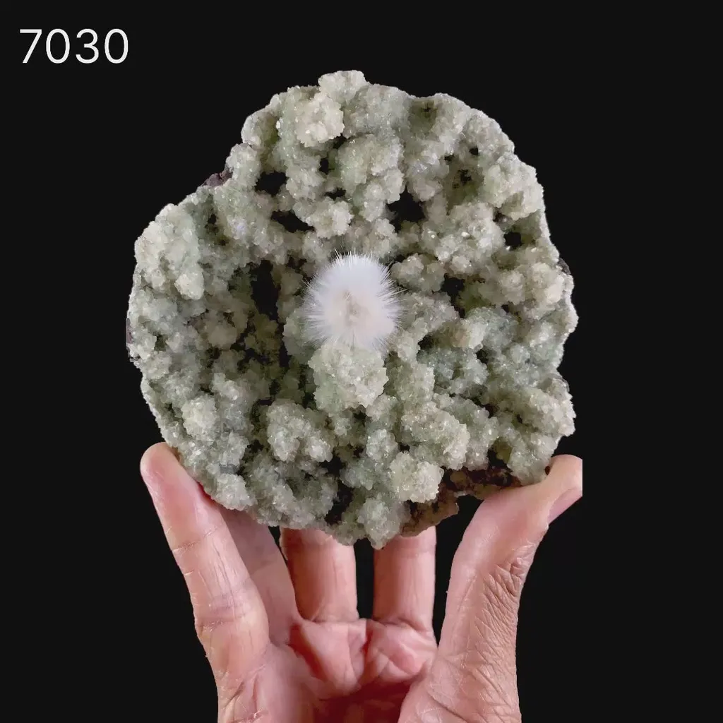 Mesolite with Heulandite Natural Mineral Specimen - image 6