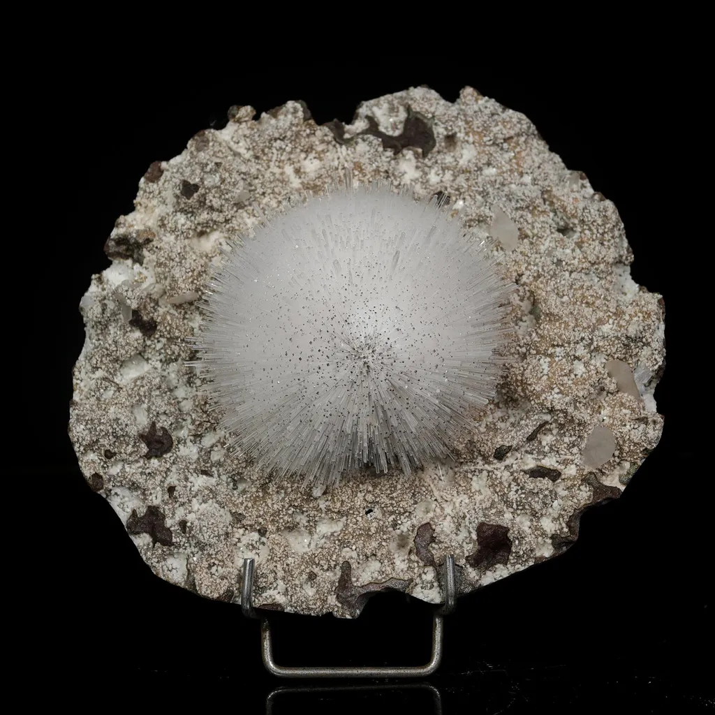 Mesolite with Heulandite Natural Mineral Specimen image