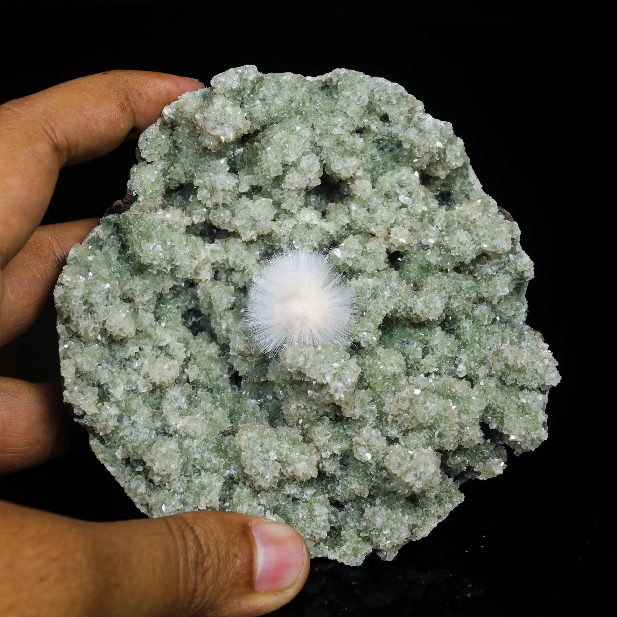 Mesolite with Heulandite Natural Mineral Specimen - image 4