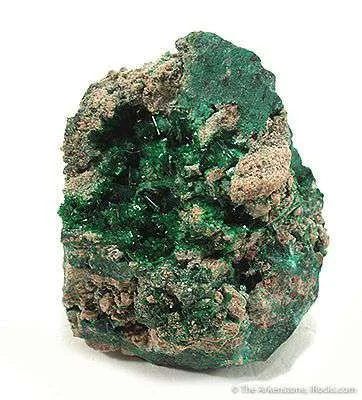Metatorbernite With Malachite - image 1