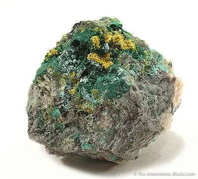 Metatyuyamunite on Malachite image