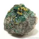 Metatyuyamunite on Malachite - image 1
