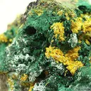 Metatyuyamunite on Malachite - image 2