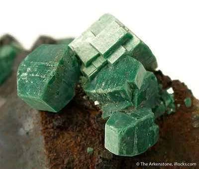 Metazeunerite on Smoky Quartz - image 2