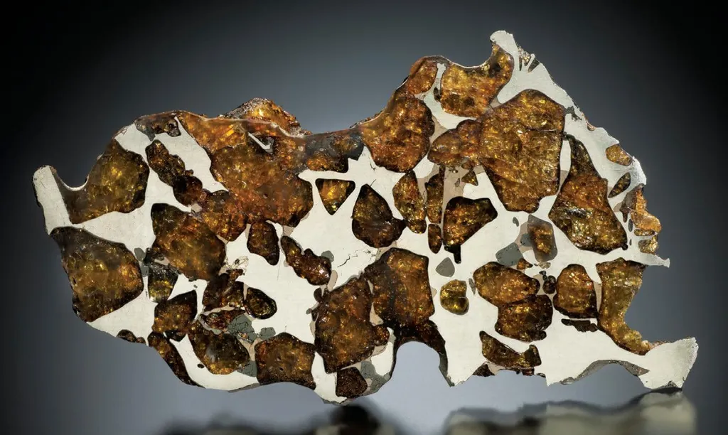 Meteorite (var. pallasite; Olivine in Nickel-Iron matrix) image