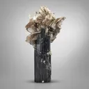 Mica on Schorl - image 1