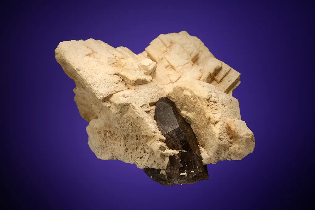 Microcline (Baveno twin) with Quartz var. Smoky - image 3