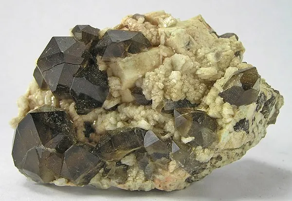 Microcline, Quartz (Var: Smoky Quartz) - image 1