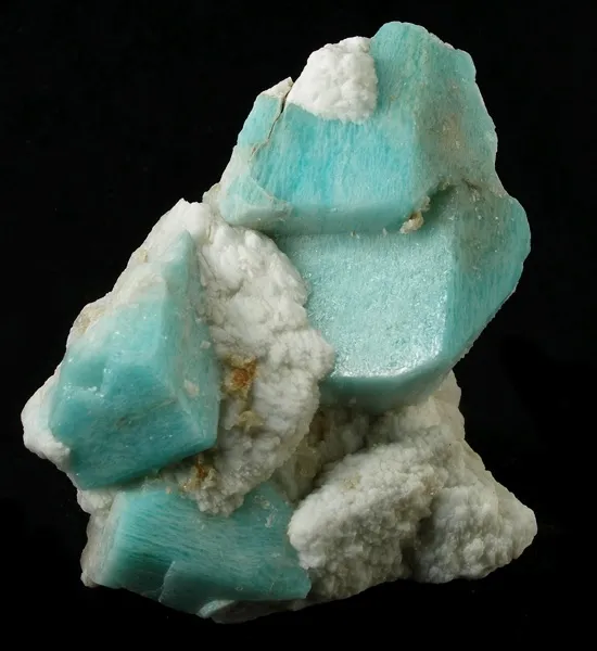 Microcline (Var: Amazonite), Albite image