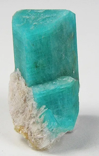 Microcline (Var: Amazonite), Albite image